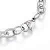 Tarnish Resistant 304 Stainless Steel Charm Bracelets BJEW-G544-28P-4