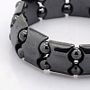 Magnetic Hematite Stretch Bracelets for Valentine's Day Gift BJEW-M066-08-2