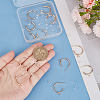 BENECREAT 12Pcs Brass Ring Stud Earring Findings KK-BC0011-04-3