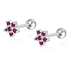 S925 Sterling Silver Flower Stud Earrings DY0741-12-1