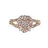Brass Micro Pave Clear Cubic Zirconia Finger Rings WG33AB7-01-3