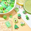 30Pcs 10 Styles Opaque Resin Pendants RESI-CJ0003-48-5