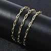 2.4MM Brass Paperclip Chain Necklaces for Women KK-CBA2293-17G-2