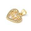 Brass Micro Pave Cubic Zirconia Pendants KK-P294-28G-03-2