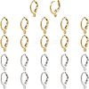 Brass Huggie Hoop Earring Findings KK-NB0002-27-1