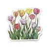 50Pcs Flower PVC Waterproof Stickers STIC-D300-05-3