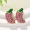 Brass Micro Pave Cubic Zirconia Stud Earrings EJEW-Q015-13G-02-1