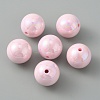 Pearlized Plastic Round Beads KY-WH0004-06E-2