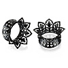 Hollow Out Flower Brass Alloy Ear Tunnels FS-WG7C815-07-1