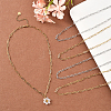 12Pcs 4 Styles 304 Stainless Steel Paperclip Chain Necklaces NJEW-SC0001-56-5