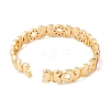 Brass Pave Cubic Zirconia Open Cuff Bangles for Women BJEW-S147-17G-C-3