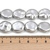 Electroplated Glass Beads Strands GLAA-H039-05B-4
