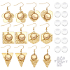6 Pairs 6 Styles Blank Glass Dome Dangle Earrings EJEW-AB00003-1