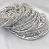 Brass Rhinestone Tennis Bracelets WG6EB7A-18-1