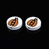 Autumn Theme Printed Natural Wood Beads WOOD-T021-88-3