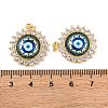 Rack Plating Brass Micro Pave Cubic Zirconia Pendants KK-H486-21G-04-3