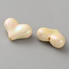 Electroplate Opaque Acrylic Beads MACR-WH0010-38D-2