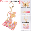 Zinc Alloy Tassel Keychain KEYC-WH20004-12P-6