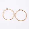 304 Stainless Steel Hoop Earrings EJEW-P040-45-2