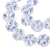 Baking Paint Electroplate Transparent Glass Beads Strands EGLA-Q136-04A-09-3