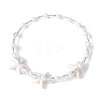 Synthetic Turquoise Beaded Bangles BJEW-JB11588-02-4