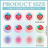 4Pcs 4 Colors Silicone Replacement Strawberry Thumb Grip Caps AJEW-GF0009-57-2