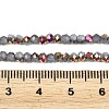 Electroplate Glass Beads Stradns EGLA-H114-02B-03-4
