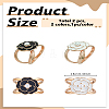 2Pcs 2 Colors Plastic Imitation Pearl Scarf Buckle Ring AJEW-LP0010-60-2