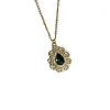 Alloy Rhinestone Pendants Necklace & Stud Earrings & Rings Sets for Women FS-WGBD3A6-02-3