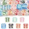 20Pcs UV Plating Transparent Acrylic Beads OACR-FS0002-39-1