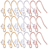 SUNNYCLUE 36Pcs 3 Colors Brass Micro Pave Clear Cubic Zirconia Earring Hooks KK-SC0003-50-1