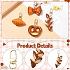 1 Set 4Pcs 4 Styles Simulated Alkaline Water Bread Keychains ST-CJ0028-10-3