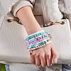 Polymer Clay Heishi Beads Stretch Bracelets Sets BJEW-SZ0001-51-7