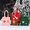 6Pcs 6 Styles Christmas Theme Opaque Resin Keychains KEYC-SP0001-54-5