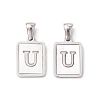 304 Stainless Steel Pave Shell Pendants STAS-G327-01P-U-1