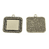 Tibetan Style Alloy Pendant Cabochon Settings TIBEP-5334-AS-FF-1