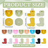 32Pcs 16 Styles Cowboy Theme Food Grade Eco-Friendly Silicone Beads SIL-PH0001-42-2