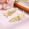 4Pcs 2 Colors Alloy Alligator Hair Clips OHAR-HY0001-06C-3