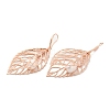 Rack Plating Brass Earrings for Women EJEW-M260-26RG-2