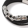 Braided Microfiber Leather Multi-strand Bracelets BJEW-B096-21C-2