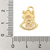 Rack Plating Brass Micro Pave Clear Cubic Zirconia Pendants KK-B093-24G-3