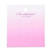 Gradient Color Rectangle Paper Hair Clip Display Cards with Hanging Hole CDIS-T004-19D-1