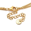 304 Stainless Steel Twisted Chain Bib Necklaces for Women NJEW-A032-10G-3