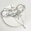 Spider Alloy & Plastic Imitation Pearl Pendant Multi Layered Necklaces for Women FS-WG1DFD4-01-4