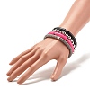 Synthetic Hematite & Polymer Clay Heishi Beads Stretch Bracelets Set BJEW-JB07446-2