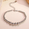 304 Stainless Steel Beaded Bracelets for Women BJEW-Z136-02P-1