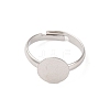 Adjustable Brass Pad Ring Base Findings KK-K110-01P-NR-3