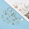 Random Mixed Brass Earring Hooks & Earring Stud KK-MSMC016-03-4