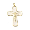 Brass Enamel Pendants KK-Z153-22G-01-1