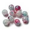 Transparent Crackle Glass Beads GLAA-D012-02A-2